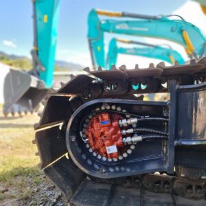 Cuidados de la parte inferir de la excavadora